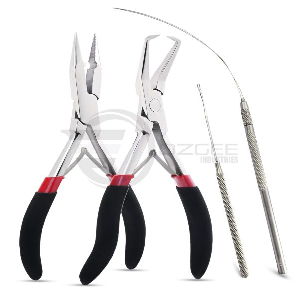 Silver Professional Hair Extension Tools Kit