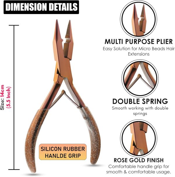 Hair Extensions Remover Pliers (Rose Gold Applicator) - Image 2