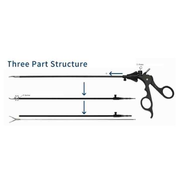 Laparoscopic Retrograde Teeth Grasping Forceps, Reusable - Image 2