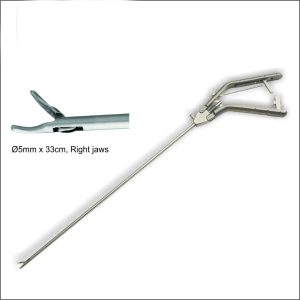 Laparoscopic Needle Holder (Left Curved) PISTOL GRIP
