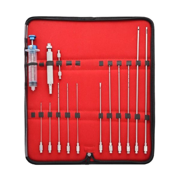 Liposuction Cannulas Set Fat Transfer Instruments 12 PCs A+ Quality Kit