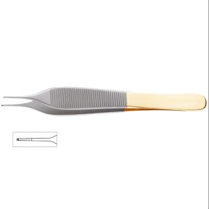Gorney-Adson Diamond Dust™ Onyx Forceps, 4-3/4″ (12cm), 1×2 Teeth