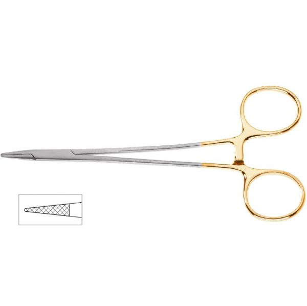 Halsey Needle Holder, 5″ (13cm), 4000 Jaw, Left-Handed