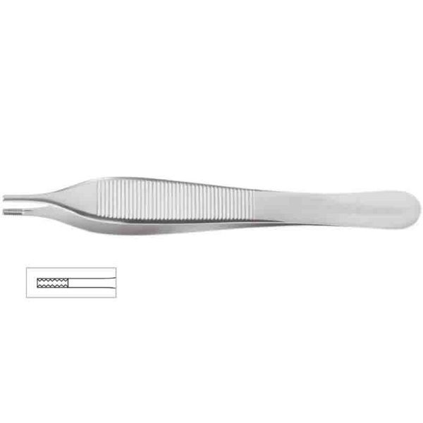 Brown-Adson Forceps, 4-3/4″ (12cm), Brown Teeth