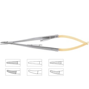 Castroviejo Onyx Needle Holder, Flat Handle w/Lock, 5-1/2″ (14cm)